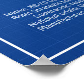 Poster XB-70 Valkyrie - Plan de plan d'avion ABD (Coin)