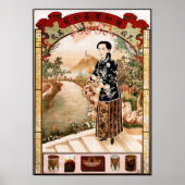 Poster XIAN HE PRODUCT COMMERCE Ancien Chinois Publicité (Devant)