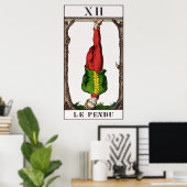 Poster XII L'homme pendu, carte tarot (Bureau à domicile)