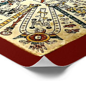 Poster Xiuhtecuhtli Aztec Dieu de la mort (Coin)