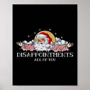Poster Xmas Décevez Vous Tous Père Noël Dit Winte