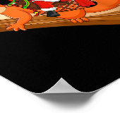 Poster Xmas Family Matching Funny Santa Riding Squirrel C (Coin)