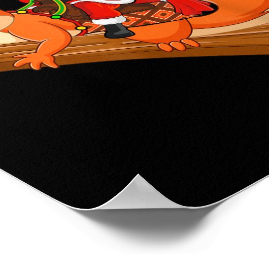 Poster Xmas Family Matching Funny Santa Riding Squirrel C (Coin)