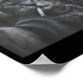 Poster Xmas Funny Smoking Cat Cigarette Kitty Gen Z Meme  (Coin)