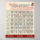 Poster Xmas Gift Exchange Roll Dice Game Ugly Sweater (Devant)