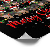 Poster Xmas Lights Santa Yorkshire Terrier Dog Christmas (Coin)