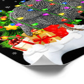 Poster Xmas Lights Tree Santa Guinea Fowl Bird Merry Chri (Coin)