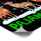 Poster Xmas Santa Hat Reindeer Antelope Christmas Pajama (Coin)