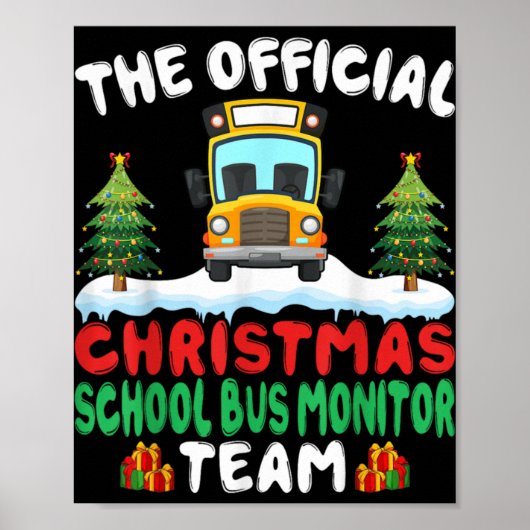 Poster Xmas School Bus Monitor Team School Bus Monitor  (Devant)
