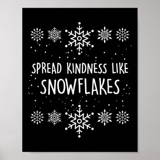 Poster Xmas Themed Spread Kindness Like Snowflakes Merry (Devant)