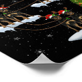 Poster Xmas Tree Lights Funny Santa Riding Rottweiler Dog (Coin)