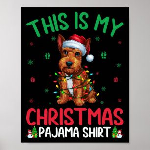 Poster Xmas Tree Père Noël Scottish Terrier Dog Christma