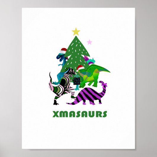 Poster Xmasaures (Devant)