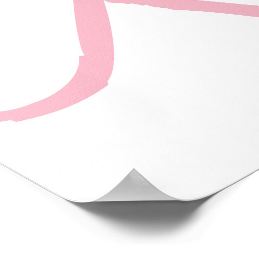 Poster XO Love and Hugs Pink Script (Coin)