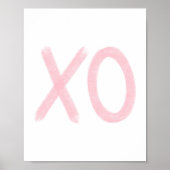 Poster XO rose doux (Devant)