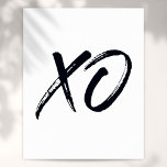 Poster XO Script Love and Hugs<br><div class="desc">Un design cool,  tendance et amusant pour votre maison. Conçu par Thisisnotme©</div>