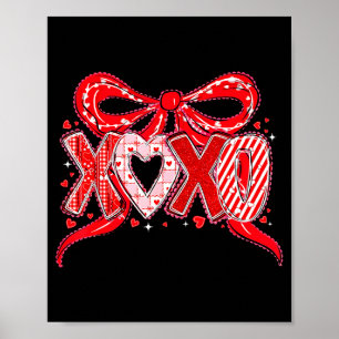 Poster Xoxo drôle Saint-Valentin Amour Coquette Nœud à Ca