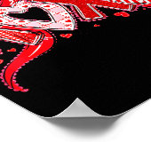 Poster Xoxo Funny Valentines Day Love Coquette Bow Checke (Coin)