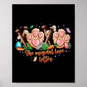 Poster Xoxo La Lettre d'Amour Orginal Bunny Jour de Pâque