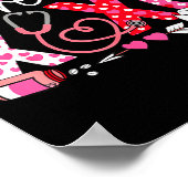 Poster Xoxo Nurse Pediatric Crew Nurse Valentine Leopard  (Coin)