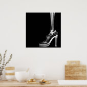 POSTER XRAY HIGEL LADY SKELETON FOOT B&W (Cuisine)