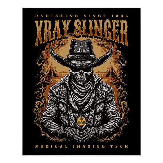 Poster XRay Slinger Skeleton Cowboy (Devant)