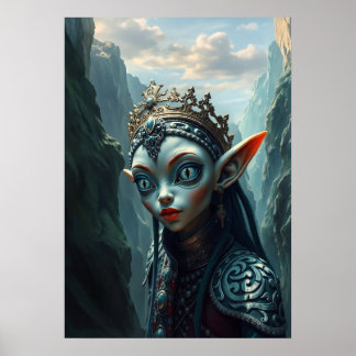 Poster Xylariel Abyssal Canyon Queen Dark Fantasy