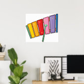 Poster Xylophone coloré (Bureau à domicile)