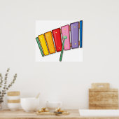 Poster Xylophone coloré (Cuisine)