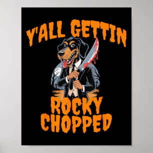 Poster Y’all Gettin Rocky haché Tennessee Halloween Cos