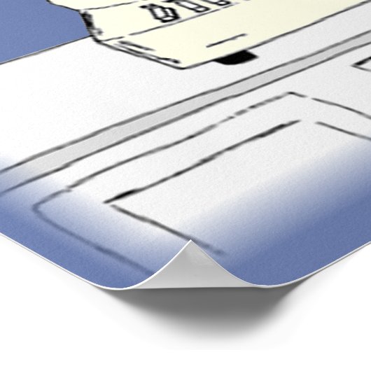 Poster Ya Betcha Je suis Stress ! (Poisson dans un mélang (Coin)