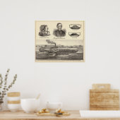 Poster yacht à vapeur en fer ondulé (Cuisine)