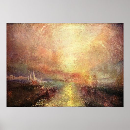 Poster Yacht approchant la côte - Joseph Mallord Turner (Devant)