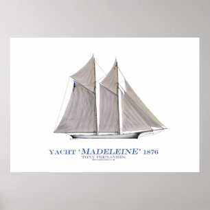 Poster yacht "Madeleine" de tasse des Amériques,