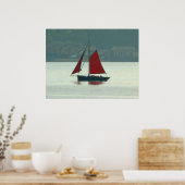 Poster Yacht vintage à Cardiff Bay (Cuisine)