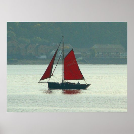 Poster Yacht vintage à Cardiff Bay (Devant)