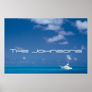 Poster Yachting dans le bleu