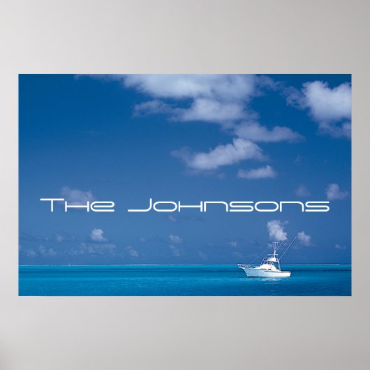 Poster Yachting dans le bleu (Devant)