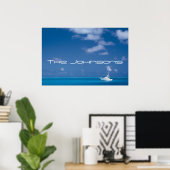 Poster Yachting dans le bleu (Bureau à domicile)