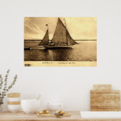 Poster Yachting on Lake Erie, Buffalo NY 1909 vintage (Cuisine)
