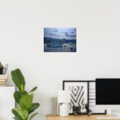 Poster yachts amarrés en fin d'après-midi (Bureau à domicile)