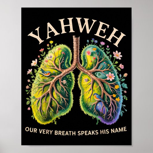 Poster Yahweh Our Very Breath Speaks His Name Christian (Devant)