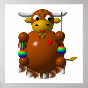 Poster Yak jouer avec Yo-Yos