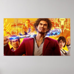 Poster Yakuza Comme Un Dragon Jeu D'Art