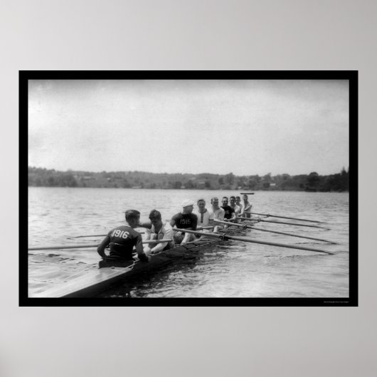Poster Yale Rowing Racing Shell 1915 (Devant)