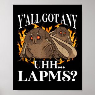 Poster Yall A Des Lampes_ Mème Moth Drôle Bizarre Maudit