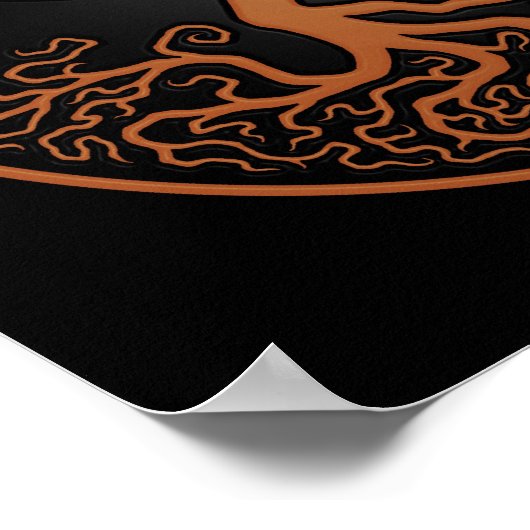 Poster Yang Brown and Black Tree of Life (Coin)