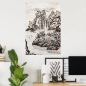 Poster Yangze Rivière avec Cascade (Bureau à domicile)