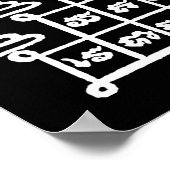 POSTER YANT BUDDHA DESIGNS D'ART ASIATIQUE (Coin)