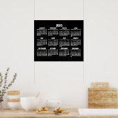 Poster Yarly Black Calendar 2023 (Keuken)